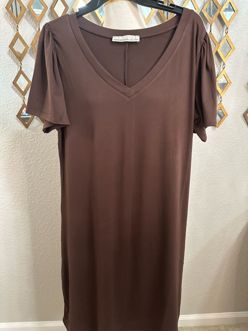 NWT Zenana V-Neck Flutter Sleeve Midi Dress